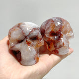 9 Pieces Fire Quartz Skull Carving - Wholesale Crystals