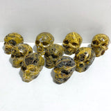 9 Pieces Geode 6th Vein Ocean Jasper Skull Carving -Wholesale Crystals