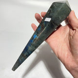 9 Pieces High Quality Labradorite Magic Scepter Wand Points With Stand -Wholesale Crystals