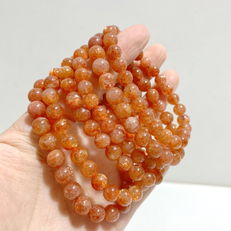 9 Pieces High Quality Sunstone Bracelets For Collection -Wholesale Crystals