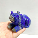 9 Pieces Lapis Lazuli Bears Carving - Wholesale Crystals