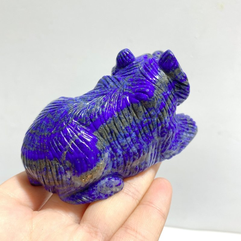 9 Pieces Lapis Lazuli Bears Carving - Wholesale Crystals