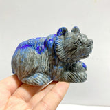 9 Pieces Lapis Lazuli Bears Carving - Wholesale Crystals