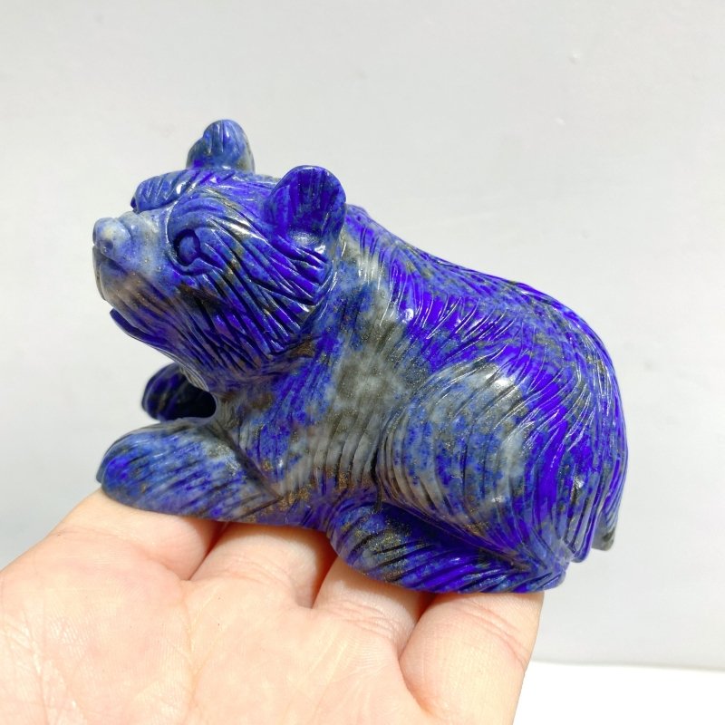9 Pieces Lapis Lazuli Bears Carving - Wholesale Crystals