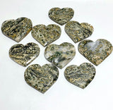 9 Pieces Large 8th Vein Ocean Jasper Heart 4 - Wholesale Crystals