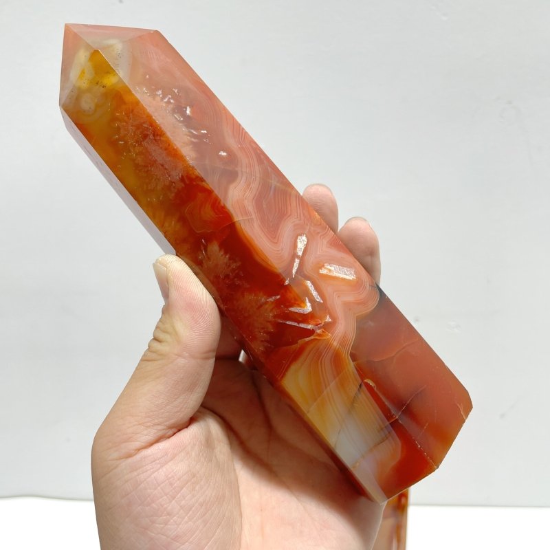 9 Pieces Large Carnelian Crystal Tower Clearance (defect) - Wholesale Crystals