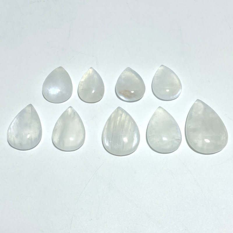 9 Pieces Moonstone Teardrop Shape DIY Pendant - Wholesale Crystals