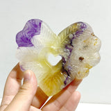 9 Pieces Rainbow Fluorite Heart With Stand - Wholesale Crystals