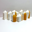 9 Pieces Yellow Calcite Points Raw Side - Wholesale Crystals
