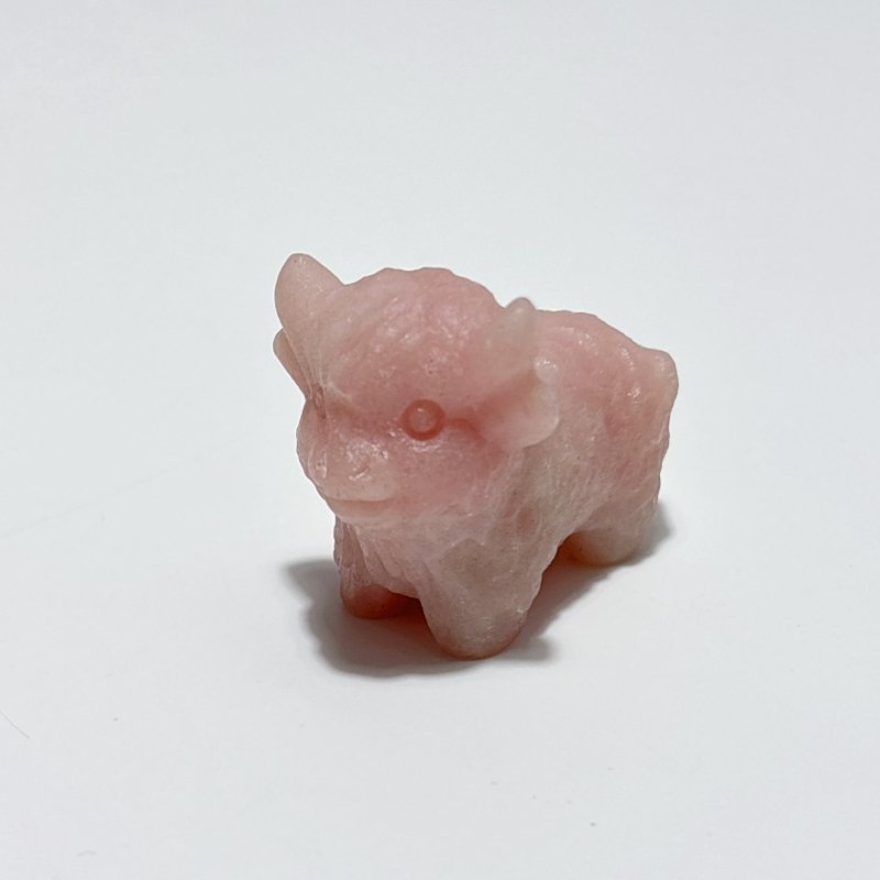 9 Types Cute OX Calf Carving Wholesale Obsidian Pink Opal Green Aventurine - Wholesale Crystals