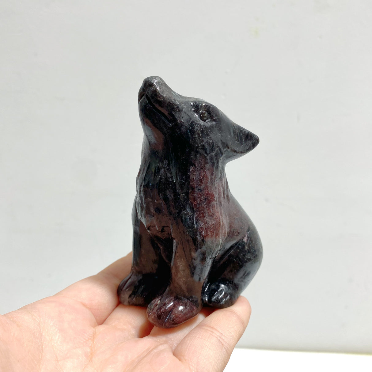 2 Types Wolf Carving Wholesale Green Jade Garnet