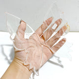 Clear Quartz Butterfly Wing Carving With Stand