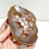 Geode Pink Amethyst Slab Butterfly Wing Carving With Stand