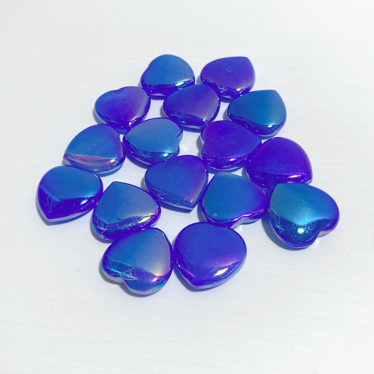 6 Colors Mixed Aura Rose Quartz Heart Wholesale Closeout