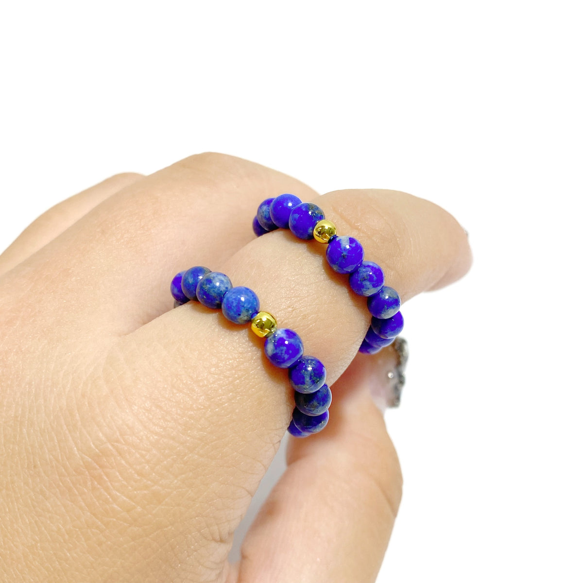 21 Types Crystal Beaded Rings Wholesale Tiger Eye Blue Aventurine