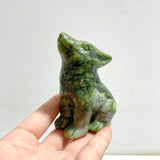 2 Types Wolf Carving Wholesale Green Jade Garnet