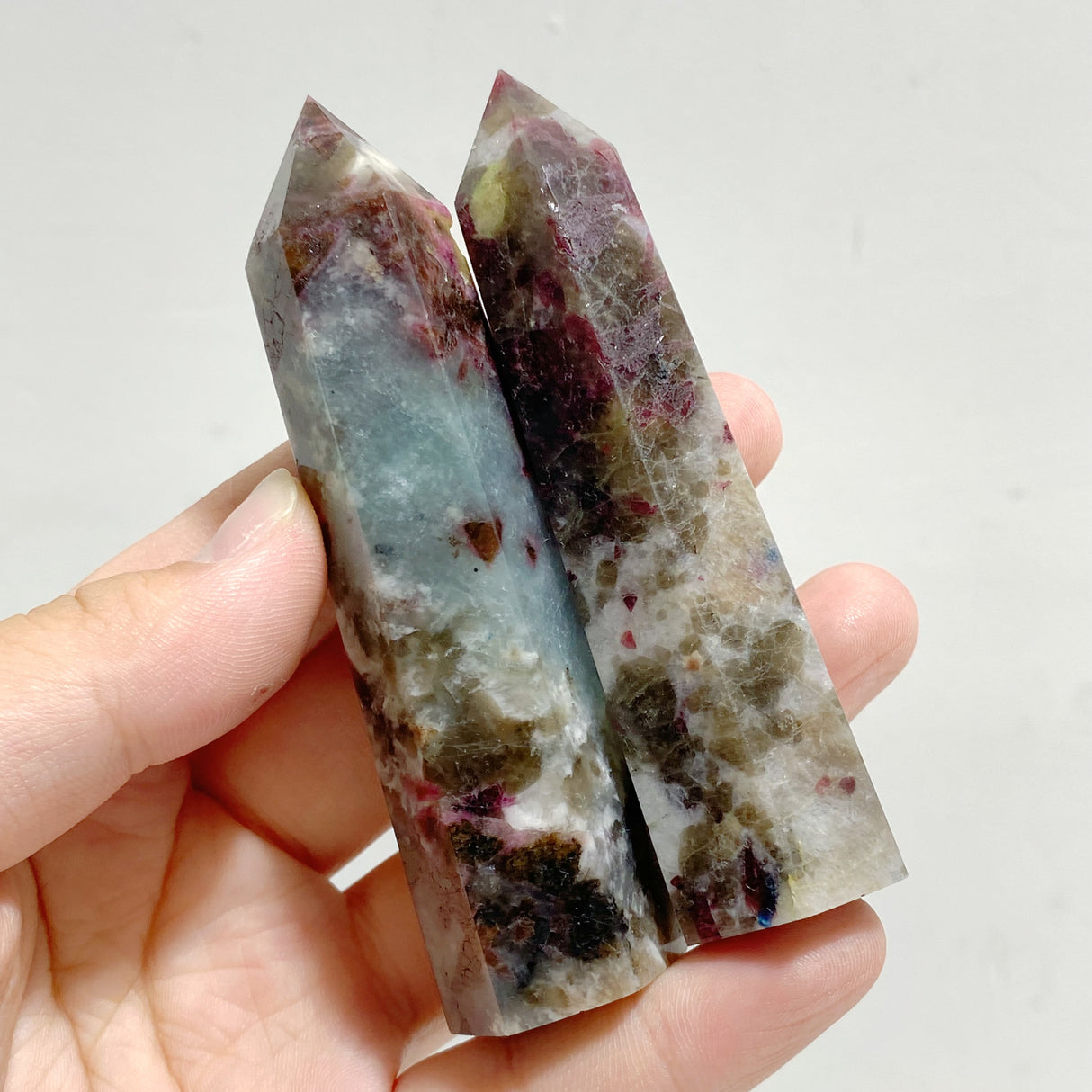Pink & Blue Tourmaline Tower Point Wholesale