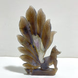 Beautiful Geode Druzy Agate Nine-tailed Fox Carving #8