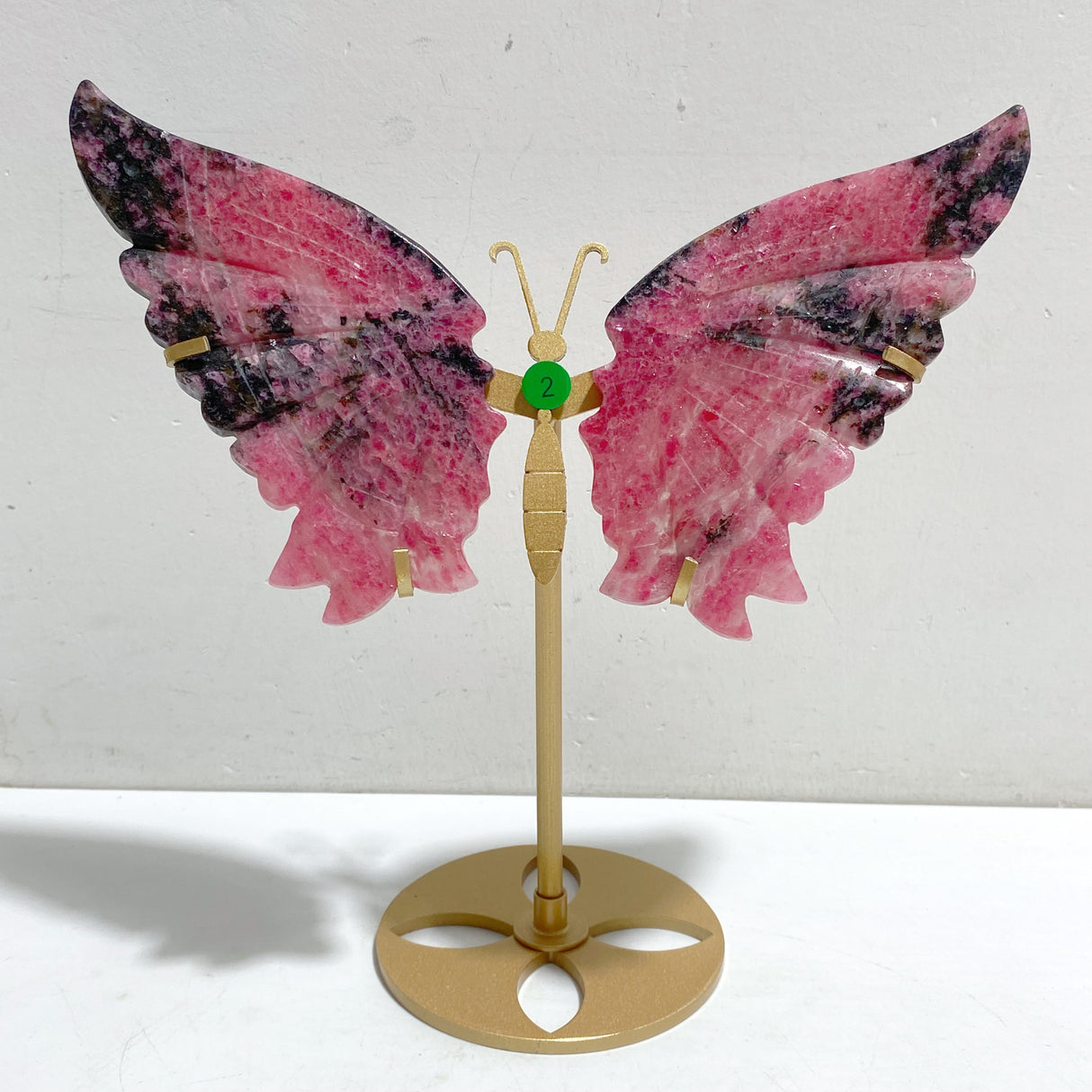 Rhodonite Mixed Quartz Butterfly Wing With Stand Wholesale (No.1-6)