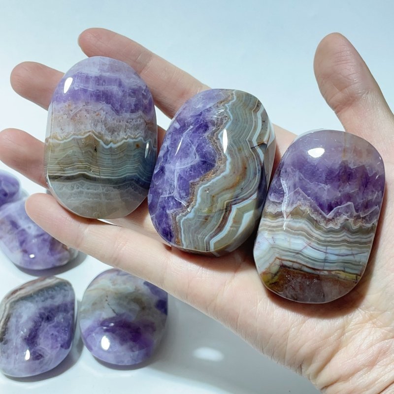 Amethyst Mixed Stripe Agate Palm Wholesale - Wholesale Crystals