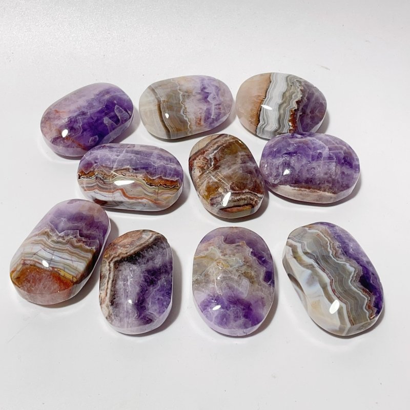 Amethyst Mixed Stripe Agate Palm Wholesale - Wholesale Crystals