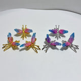 Aura Blue Pink Green Amethyst Dragonfly Carving Wholesale - Wholesale Crystals