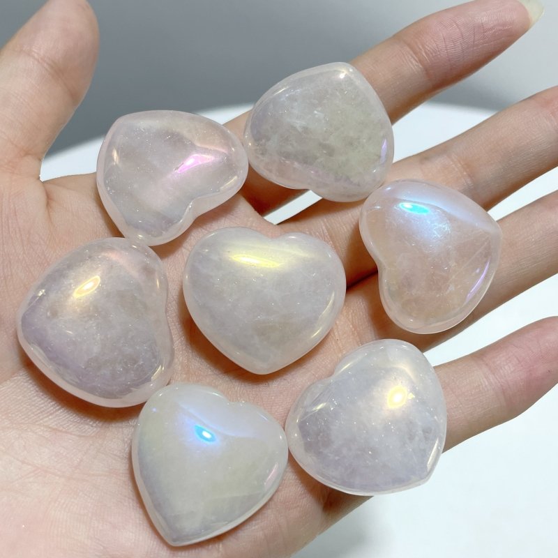 Aura Clear Quarz Heart Crystal Wholesale - Wholesale Crystals