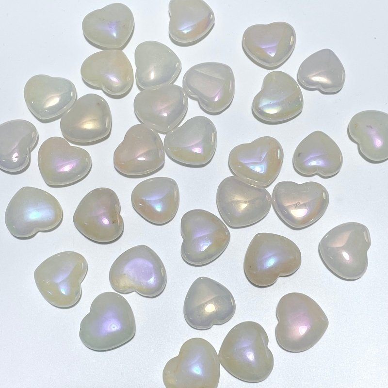 Aura Clear Quarz Heart Crystal Wholesale - Wholesale Crystals