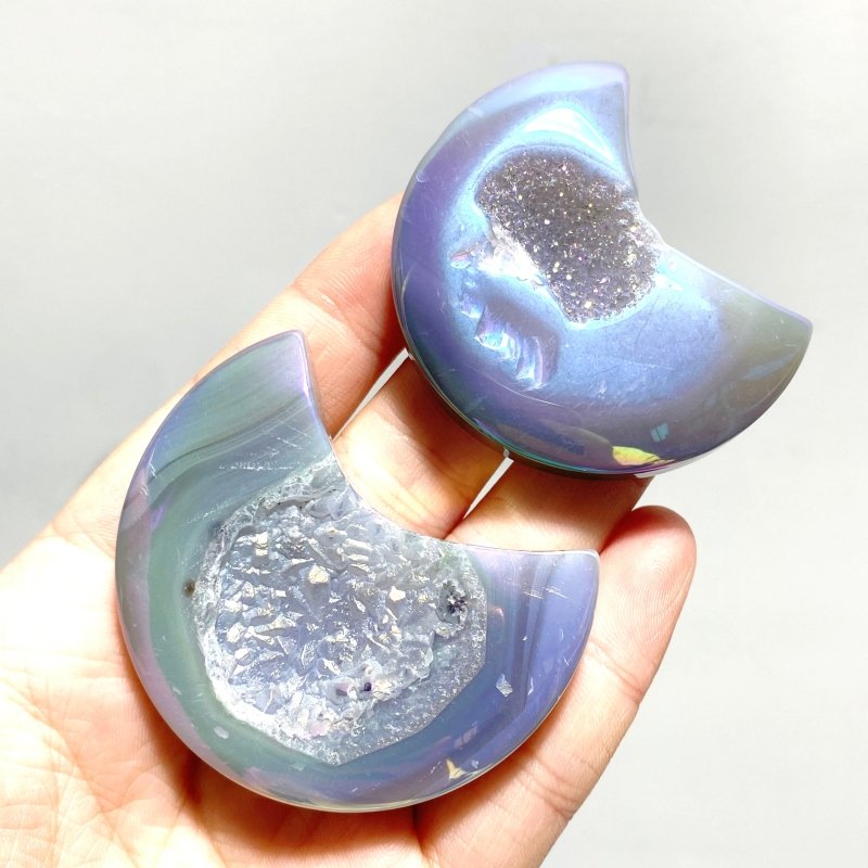 Aura Geode Druzy Agate Star&Moon Crystal Wholesale Closeout - Wholesale Crystals