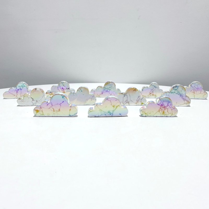 Aura Howlite Cloud Carving Wholesale - Wholesale Crystals