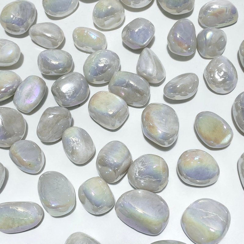 Aura Moonstone Tumbled Wholesale Clearance - Wholesale Crystals