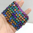 Aura Pyrite Flower Shape Bracelets Wholesale -Wholesale Crystals