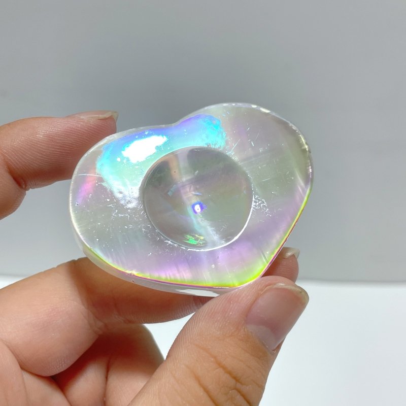 Aura Selenite Sphere Stand Base Heart Shape Wholesale - Wholesale Crystals