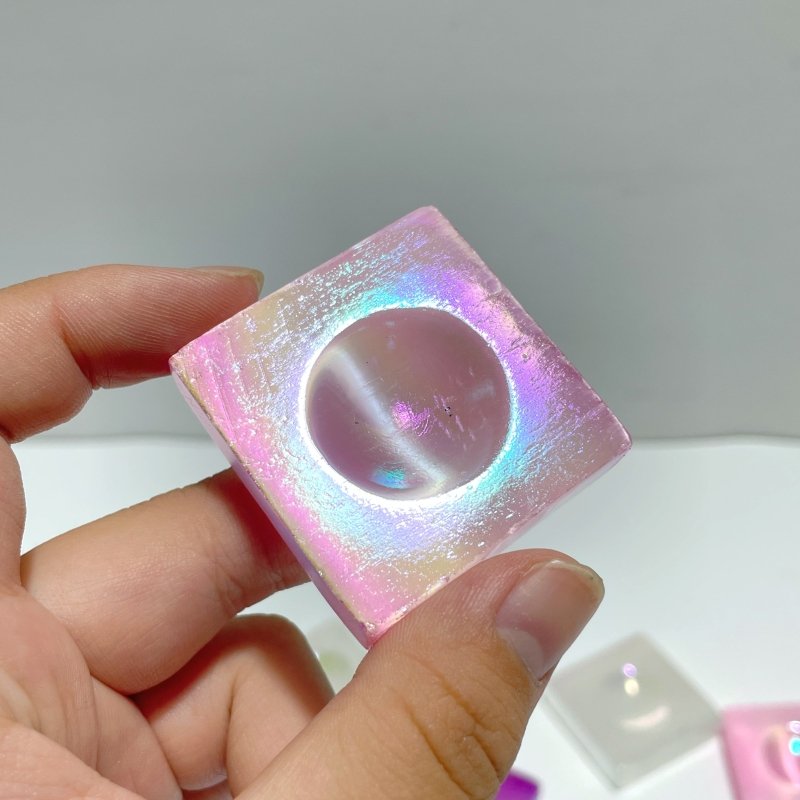 Aura Square Selenite Sphere Stand Base Wholesale - Wholesale Crystals