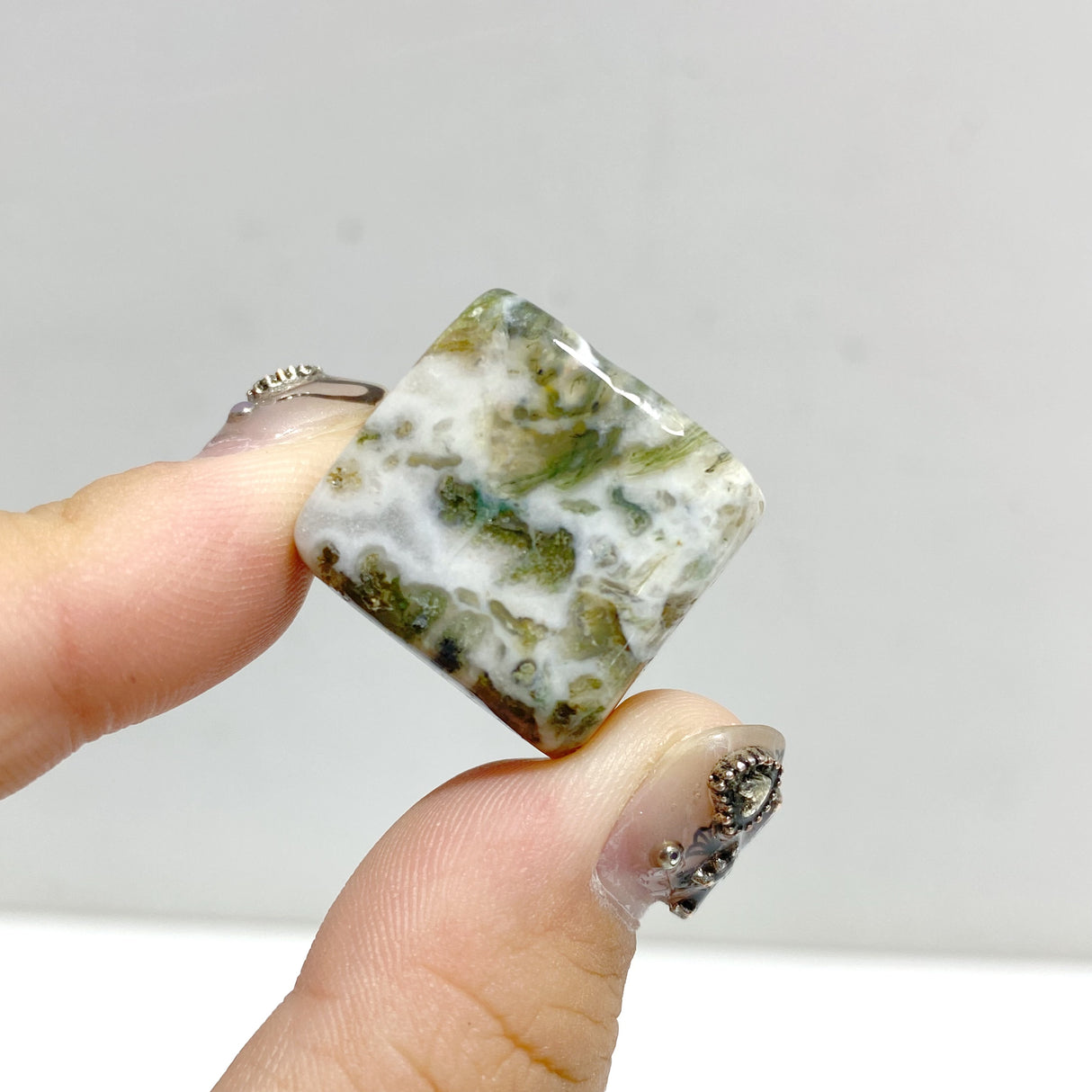 Moss Agate Cube Tumbled Wholesale