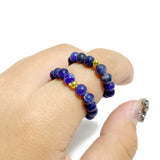 21 Types Crystal Beaded Rings Wholesale Tiger Eye Blue Aventurine