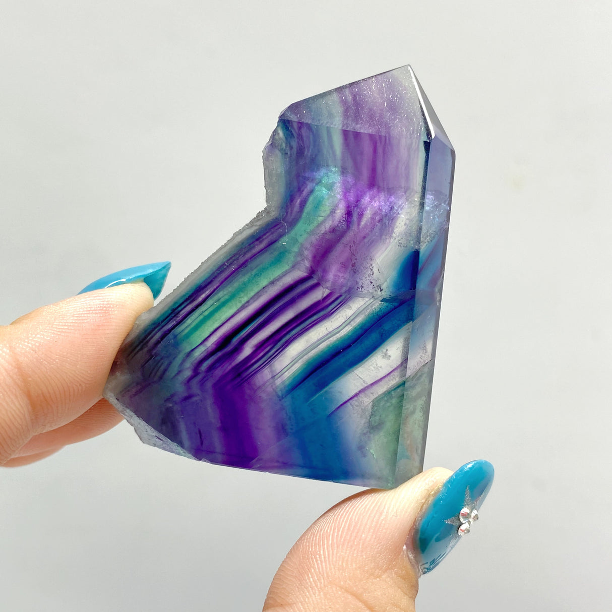 42 Pieces Rainbow Fluorite Raw Side Tower