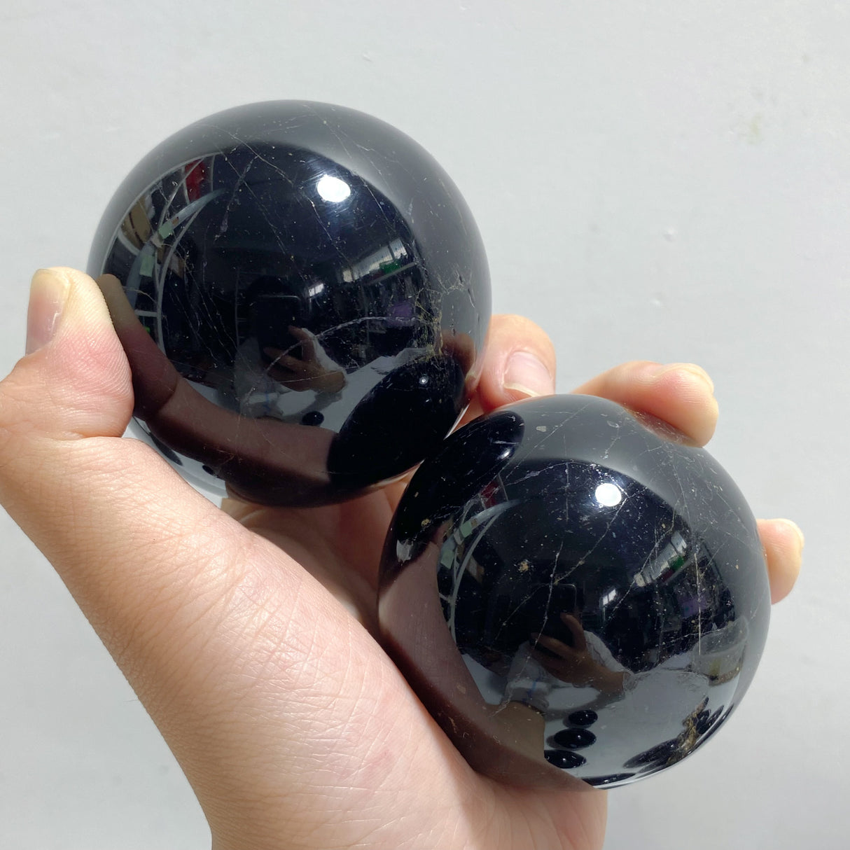 18 Pieces Black Tourmaline Spheres