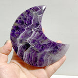 8 Pieces Chevron Amethyst Moon With Stand