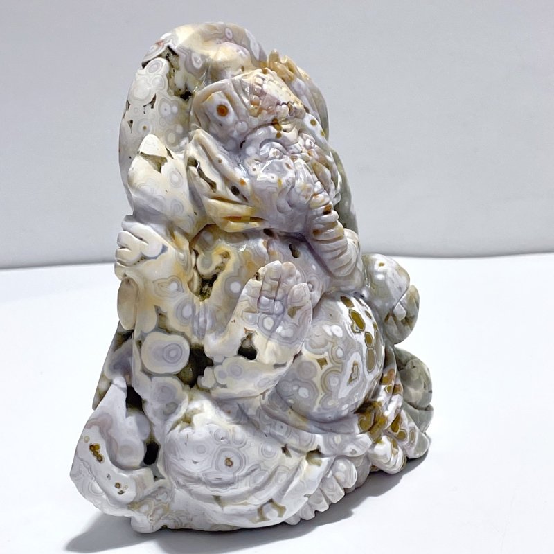 Beautiful 8th Vein Ocean Jasper Ganesha Carving - Wholesale Crystals