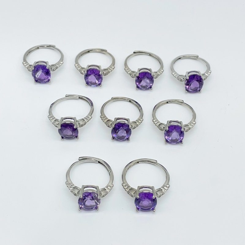 Beautiful Amethyst Cut Faceted Ring Wholesale - Wholesale Crystals