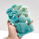 Beautiful Caribbean Calcite Bird&Calabash&Flower Carving - Wholesale Crystals