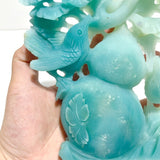 Beautiful Caribbean Calcite Bird&Calabash&Flower Carving - Wholesale Crystals