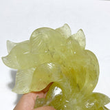 Beautiful Citrine Nine - tailed Fox Carving - Wholesale Crystals