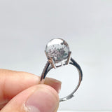 Beautiful Clear Garden Quartz Sphere Rings Wholesale - Wholesale Crystals