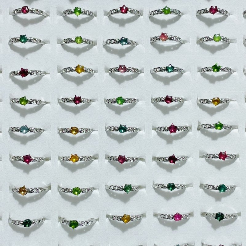 Beautiful Colorful Tourmaline Star Ring Wholesale - Wholesale Crystals