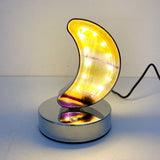 Beautiful Fluorite LED Table Lamp Moon Shape - Wholesale Crystals