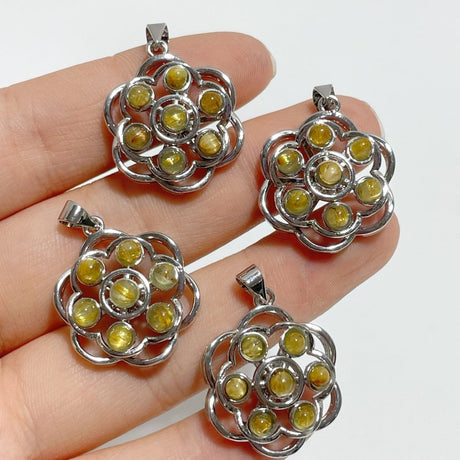 Beautiful Golden Rutile Quartz Rotatable Pendant Wholesale - Wholesale Crystals