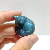 Beautiful Labradorite Sleeping Cat Carving Wholesale - Wholesale Crystals