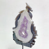 Beautiful Large Amethyst Mixed Geode Druzy Agate Flying Dragon Castle Carving With Stand - Wholesale Crystals